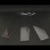Jogo De Hélices 3 Pás Ventilador De Teto Aliseu Jet Cristal
