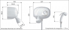 Ducha Cardal Potenza Cromada 5,500w 110v Aq-029/1