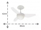 Jogo Hélice 3 Pás P/ Ventilador De Teto Nano Aliseu