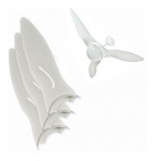 Jogo Hélice 3 Pás Para Ventilador Teto Terral Aliseu Branco