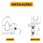 Torneira Eletrônica Prima Touch Zagonel Preta 5500w 220v