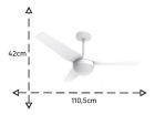 Jogo De Hélices 3 Pás Ventilador De Teto Aliseu Jet Branco