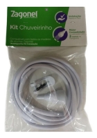 Kit Chuveirinho Com Mangueira 2m Branco Zagonel