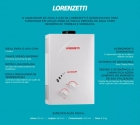 Aquecedor De Água À Gás Lorenzetti Lz750 Bp Gn 7,5 L/min