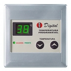 Aquecedor Elétrico Central Controle Digital Kdt 10560w 220v Com Super Ducha Prata