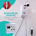 Ducha Elétrica Inteligente Digital Kdt 8800w 220v Com Desviador Chuveirinho Mangueira Silenciosa Chuveiro Branca