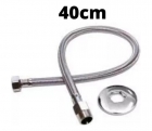 Mangueira Flexivel Engate Trançado Aço Inox 40cm Quente Fria