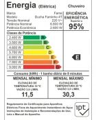 Chuveiro Elétrico Ducha Faminho 4t 6800w 220v Baixa Pressão Cor Branco Potência 6800 W