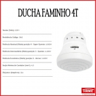 Chuveiro Elétrico Ducha Faminho 4t 6800w 220v Baixa Pressão Cor Branco Potência 6800 W