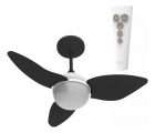 Jogo Hélice 3 Pás P/ventilador Teto Aliseu Smart Black