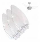 Jogo Hélice 3 Pás P/ventilador Teto Aliseu Smart Tranparente
