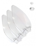 Jogo Hélice 3 Pás P/ventilador Teto Aliseu Smart Acrílico