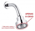 Crivo Chuveiro Ipanema Cromado (04590) - Fabrimar Acabamento Fosco Cor Cinza