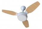 Ventilador De Teto Inverter Legacy Branco 3 Pás Branco/pínus Bivolt Com Controle Remoto Ventisol