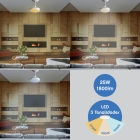 Ventilador De Teto Aliseu Retrátil Pro Branco - Bivolt Diâmetro 56.4 Cm Quantidade De Pás 3