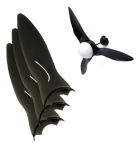 Jogo De H&eacute;lices 3 P&aacute;s Ventilador De Teto Aliseu Terral Cor Black Piano