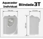 Aquecedor Individual 3t Resist&ecirc;ncia Blindada Cardal Cor Branco