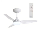 Ventilador De Teto Aliseu Mestre Com Led Integrada - Bivolt Estrutura Branco Pás Branco Diâmetro 81.4 Cm Quantidade De Pás 3