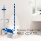 Mecanismo De Sa&iacute;da Para Caixa Acoplada Universal Blukit Cor Branco/azul