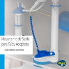 Mecanismo De Sa&iacute;da Para Caixa Acoplada Universal Blukit Cor Branco/azul