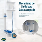 Mecanismo De Sa&iacute;da Para Caixa Acoplada Universal Blukit Cor Branco/azul