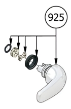 Alavanca Registro Reparo P/ Torneira Lorenzetti Vers&aacute;til Aca - Branco - 0 Hz